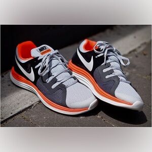 Nike Women's Gray and Orange Running Shoes